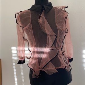 Mesh see through shirt